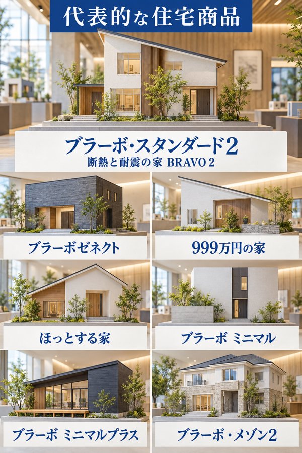 アイダ設計で選べる代表的な住宅商品とそれぞれの特色