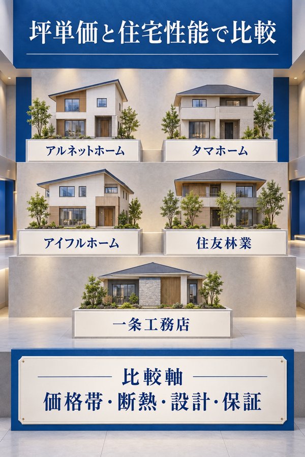坪単価と住宅性能で見たアルネットホームと他社の差