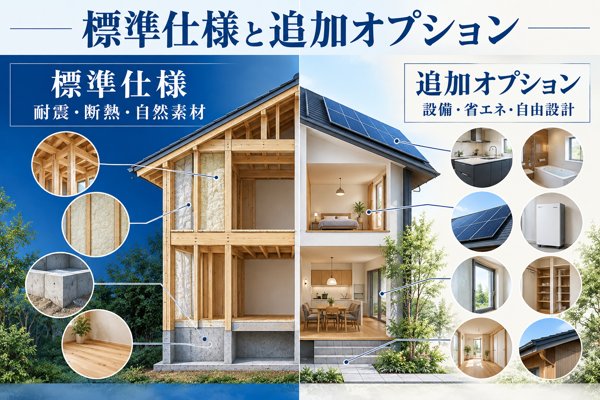 アルネットホームで選べる標準仕様と追加オプション