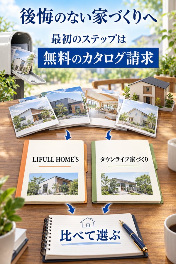 後悔のない家づくりへ向けた最初のステップは無料のカタログ請求