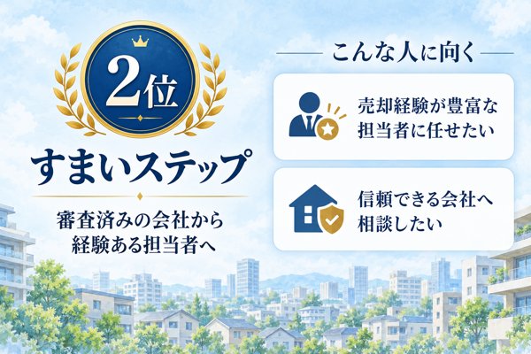 2位:すまいステップ|売却実績の豊富な担当者と出会いやすい