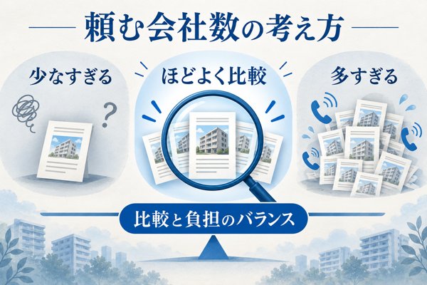 マンション査定で頼む会社数の考え方