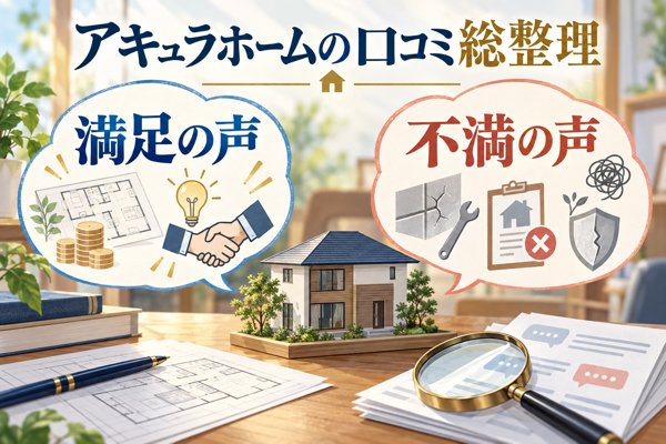 アキュラホームの口コミ総整理|満足の声と不満の声を詳しく紹介