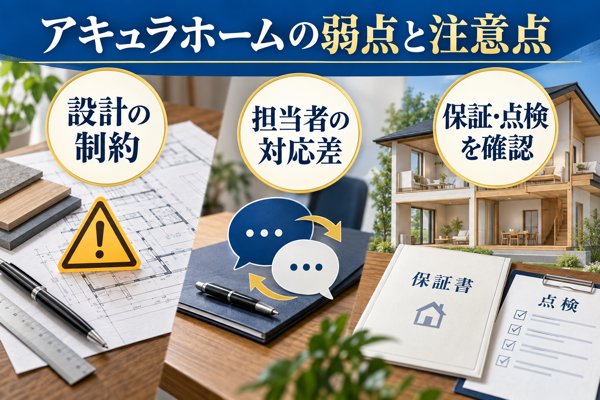 アキュラホームの弱点と注意点
