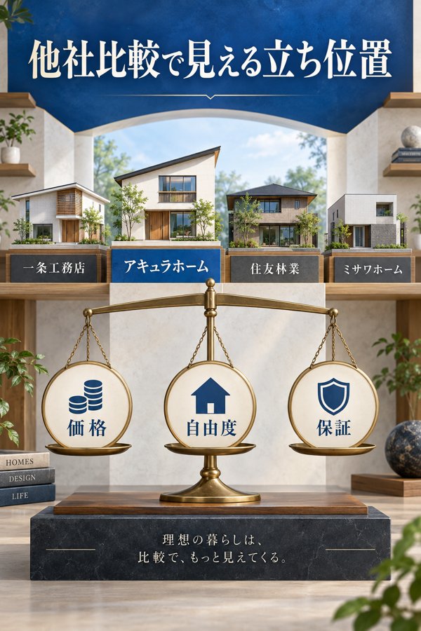他社との比較で見えるアキュラホームの立ち位置と評価