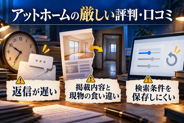 アットホームに寄せられた厳しい評判・口コミ