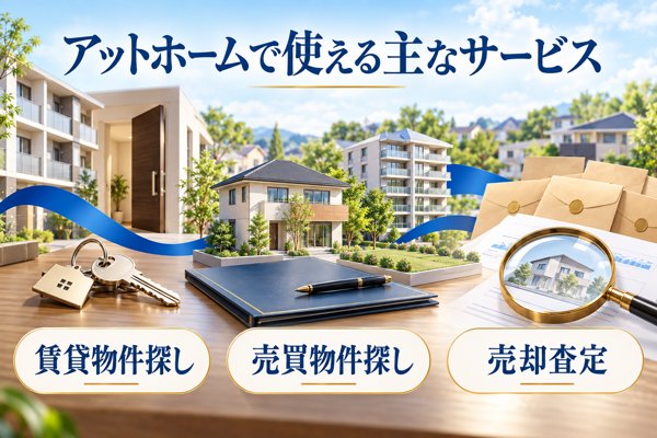 アットホームで使える主なサービス(賃貸・購入・売却査定)