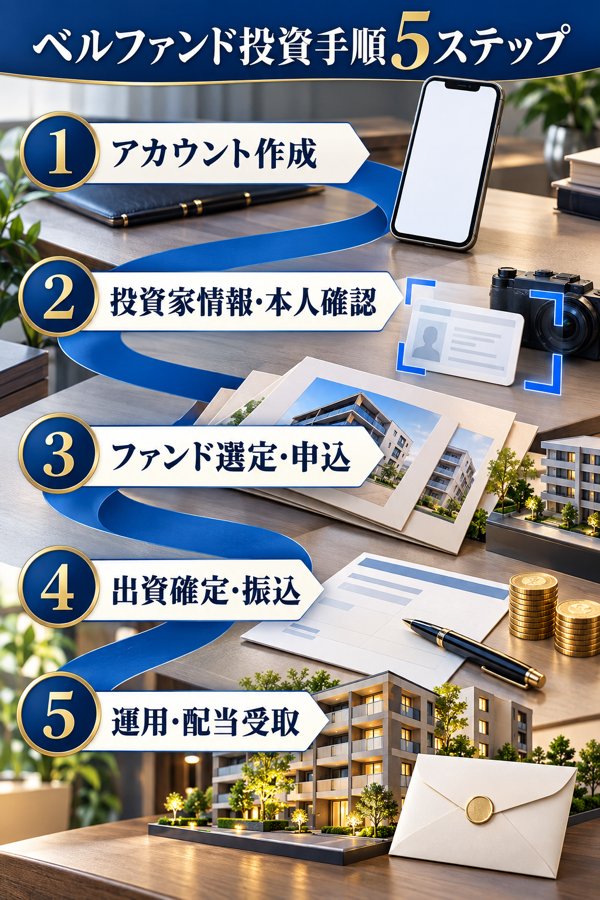 ベルファンドへの投資手順｜登録から配当受け取りまでの5ステップ