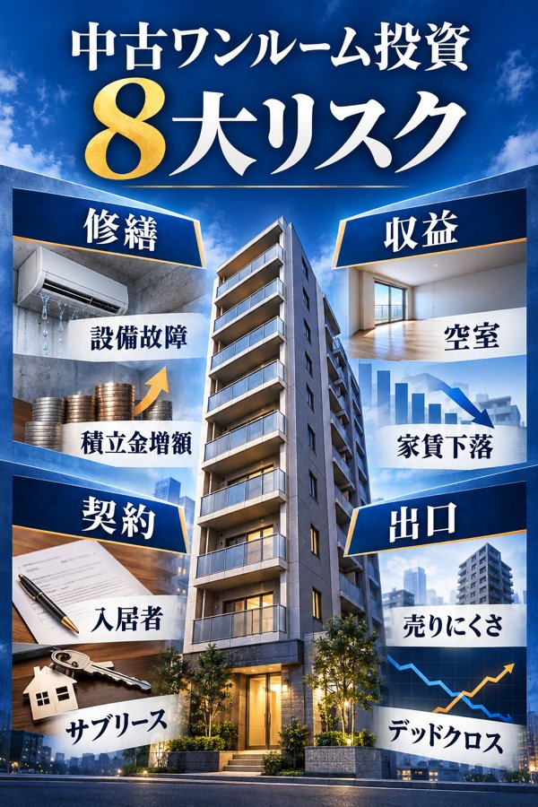 中古ワンルーム投資で押さえたい8大リスク一覧