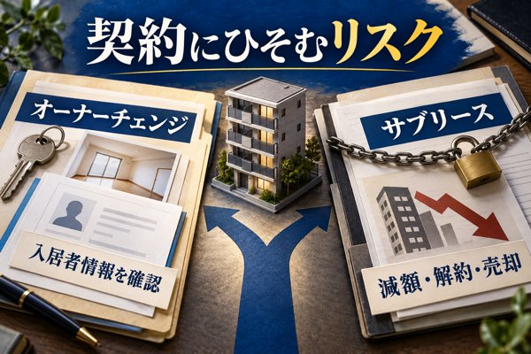 契約にひそむリスク2つ|オーナーチェンジの入居者とサブリース