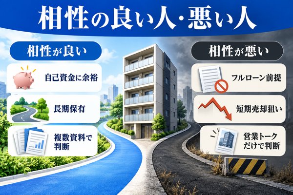 中古ワンルーム投資と相性の良い人・悪い人