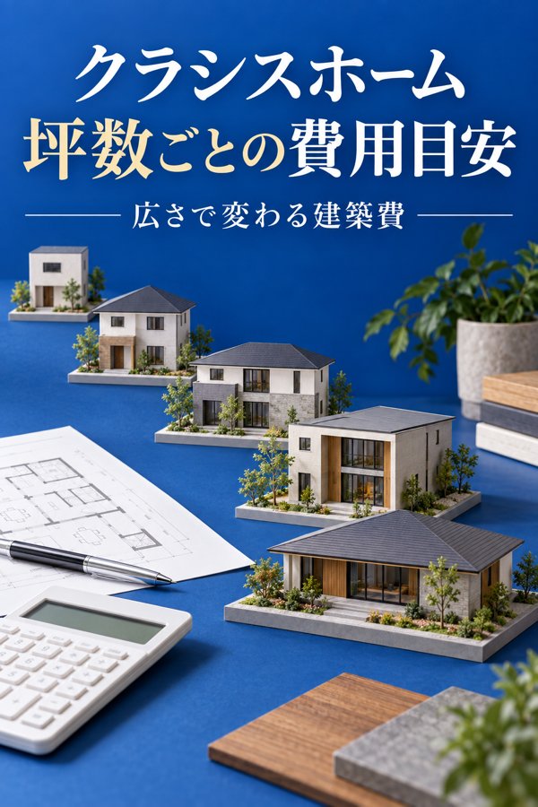 坪単価約43〜71万円のクラシスホーム|坪数ごとの費用目安