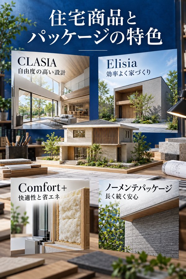 クラシスホームが用意する住宅商品と各パッケージの特色