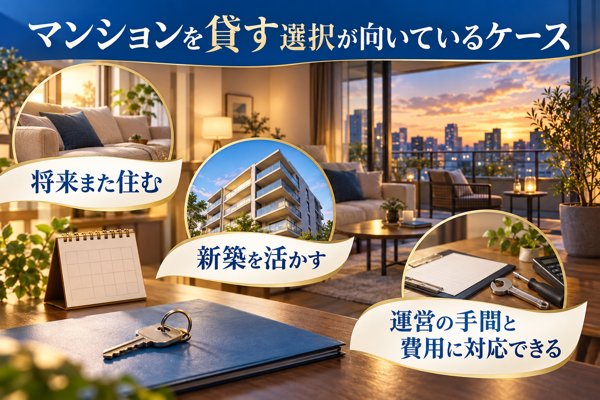マンションを「貸す」選択が向いているケース