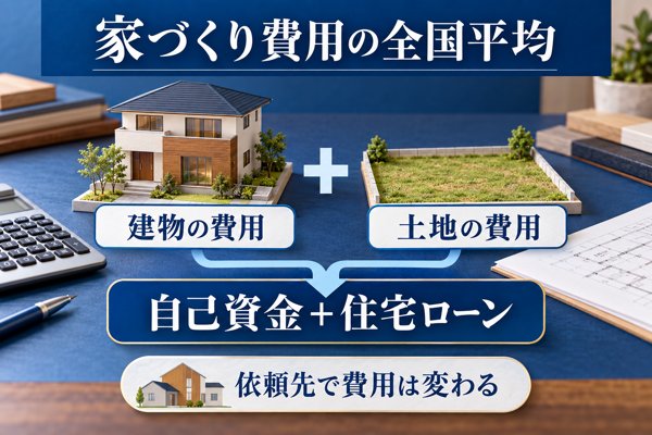 住宅建築資金と土地購入資金からみる家づくり費用の全国平均
