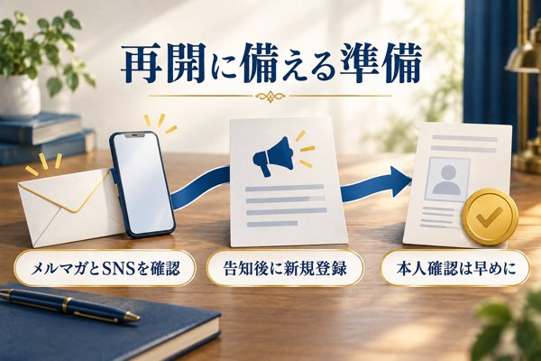 キャンペーン再開を見据えて進めておきたい準備