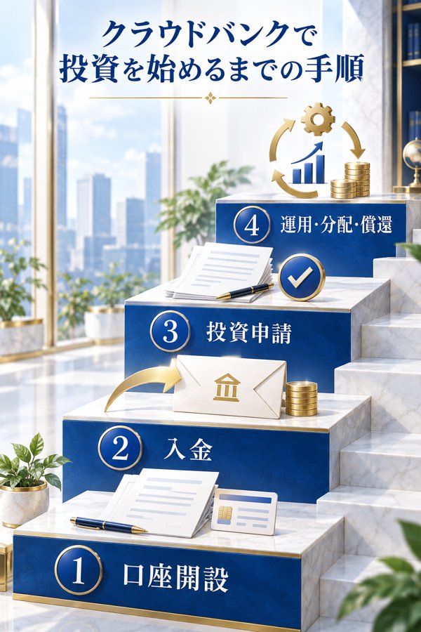 クラウドバンクで投資を始めるまでの手順