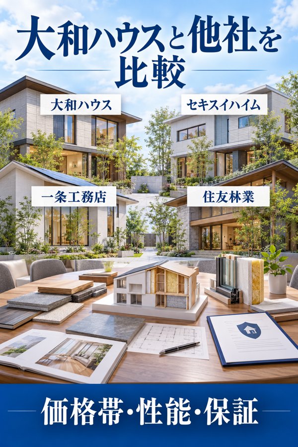 坪単価で見る大和ハウスと他社ハウスメーカーの違い