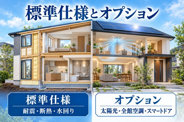 標準仕様とオプションで選べる設備・仕様の内訳