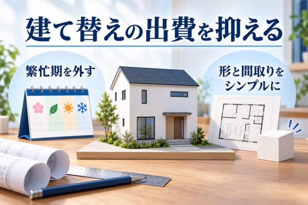 実家の建て替えで出費を抑えるための2つの工夫