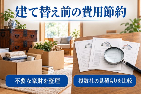 実家の建て替え前に取り組みたい2つの費用節約策