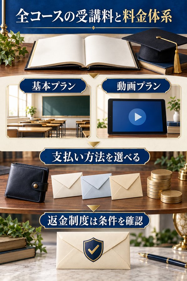 全コースの受講料と料金体系の比較