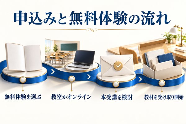申込みの流れと無料体験セミナーの受け方