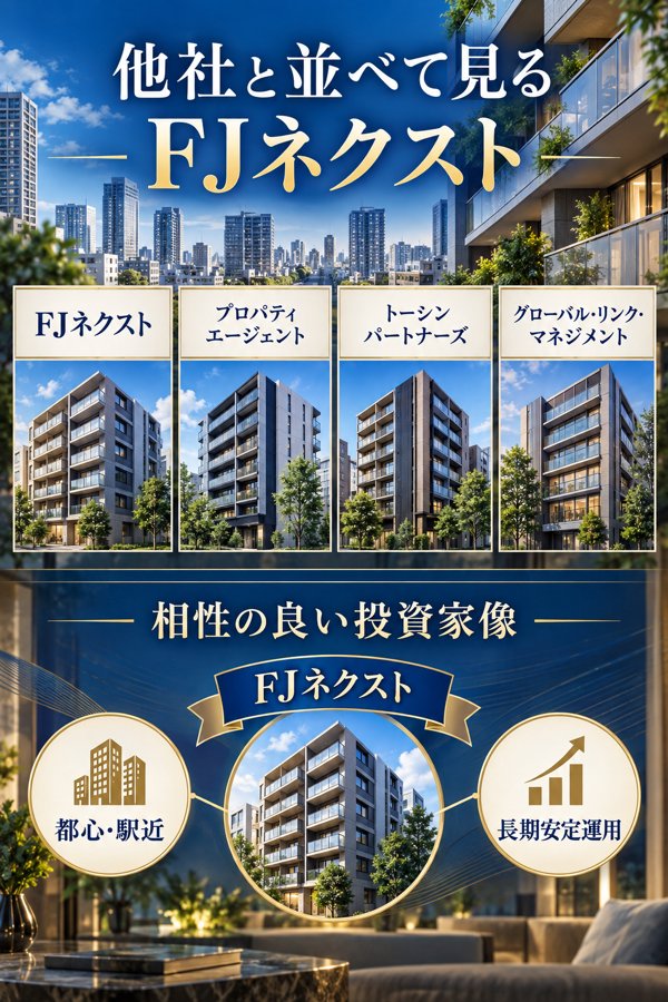 他社と並べて見るFJネクスト|相性の良い投資家像