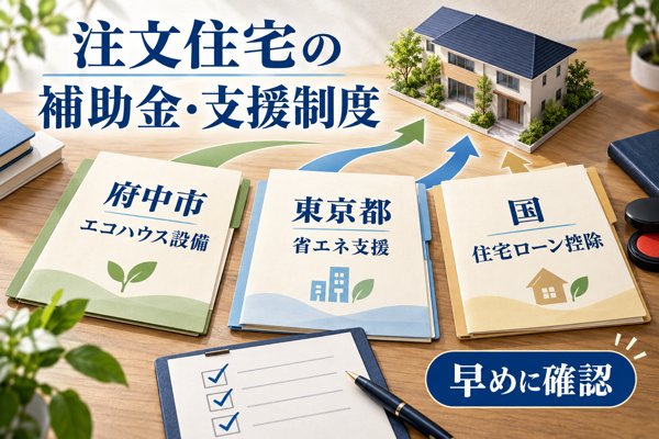 府中市・東京都で活用できる注文住宅向けの補助金・支援制度