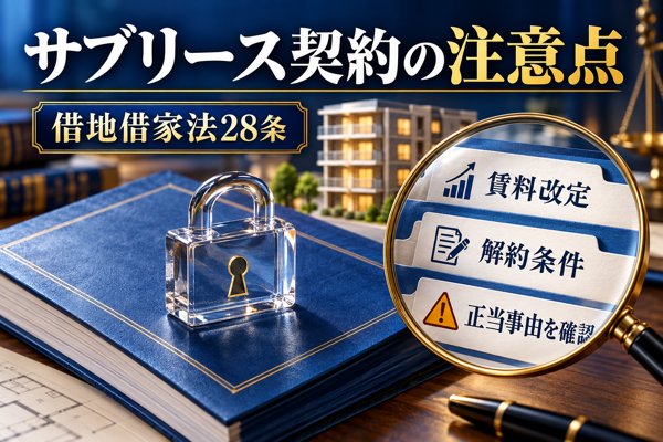サブリース契約に潜む注意点|30代が押さえたい借地借家法28条