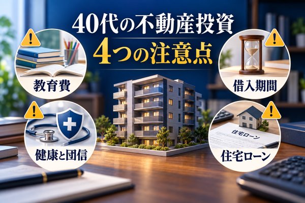 40代で不動産投資を始める際の4つのデメリットと気をつけたい点