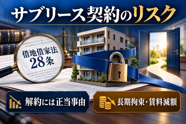 サブリース契約に潜むリスク|40代が押さえたい借地借家法28条