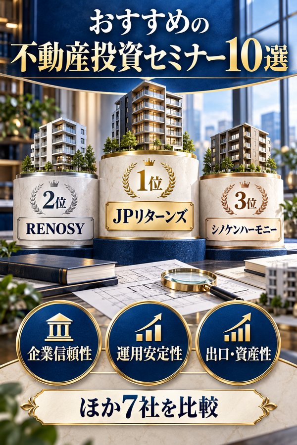 プロが3軸で採点したおすすめの不動産投資セミナー10選【2026年10月版】
