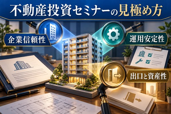 管理現場を知るプロが明かす「不動産投資セミナー」の見極め方【3軸】