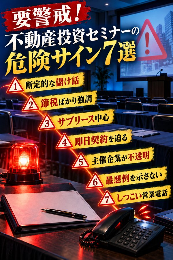 要警戒!不動産投資セミナーに見られる危険サイン7選