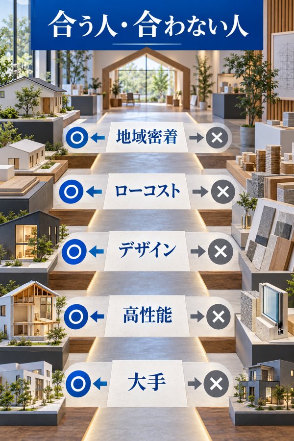 福井の注文住宅選びで合う人・合わない人｜タイプ別の比較