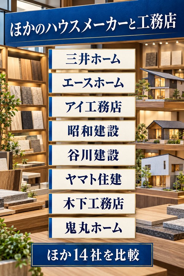 福岡県で選択肢に入るほかのハウスメーカーと工務店