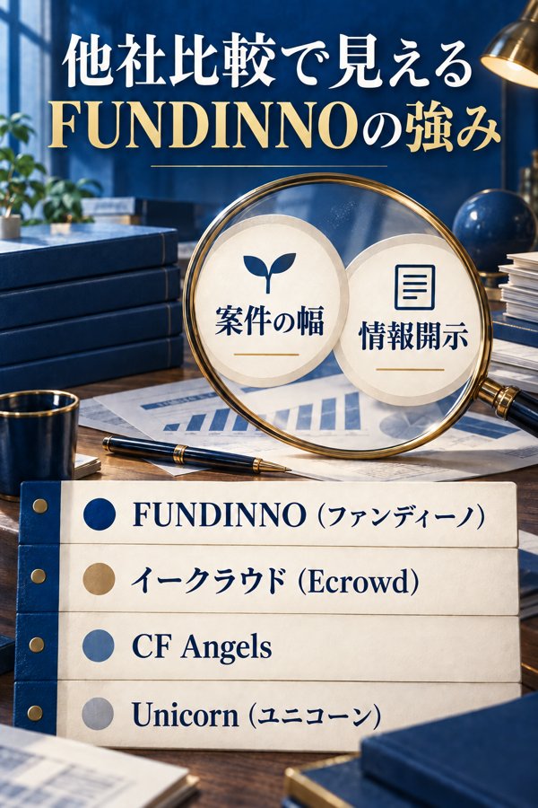 他社サービスとの比較で見えるFUNDINNO(ファンディーノ)の強み