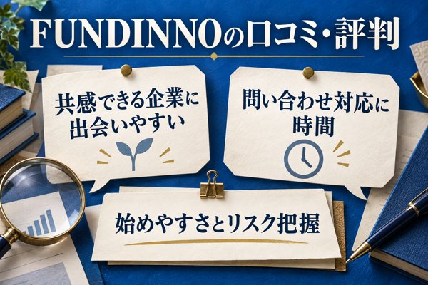 FUNDINNO(ファンディーノ)に寄せられた口コミ・評判の傾向