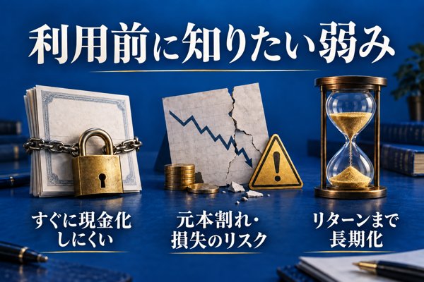 FUNDINNO(ファンディーノ)を利用する前に知りたい弱み