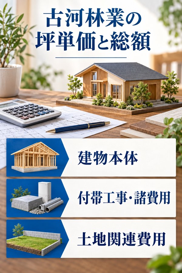古河林業の坪単価は60~90万円!25〜40坪の施工例別に見る総額の目安