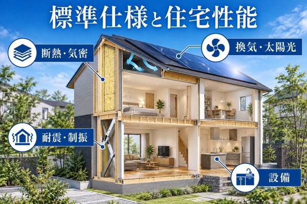 Gハウスが標準で備える仕様と性能値