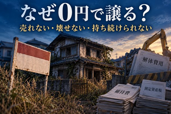 0円で家を譲る「空き家差し上げます」の背景にある売却の行き詰まり