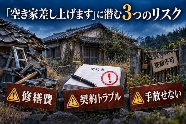 「空き家差し上げます」に潜む3つのリスク