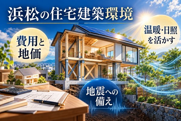 浜松の住宅建築をめぐる環境|費用・地価と「地震への備え×温暖で日照豊富」な地域性