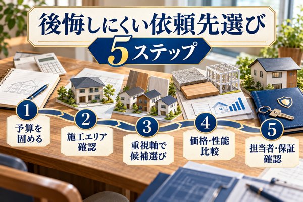 後悔しにくい注文住宅の依頼先選び5ステップ