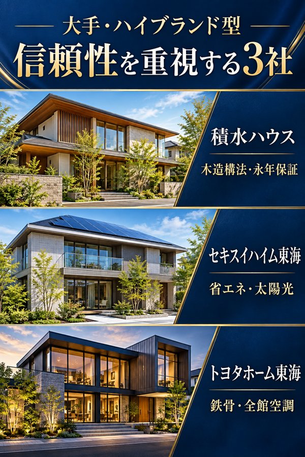 大手・ハイブランド型|信頼性を重視する方に向く3社