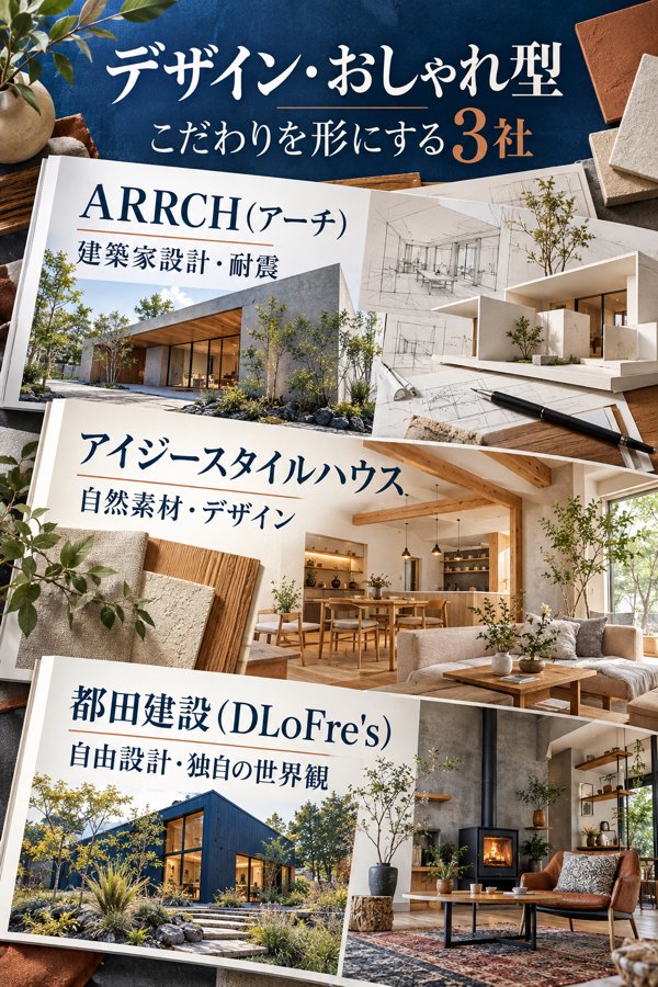 デザイン・おしゃれ型|こだわりを形にしやすい3社