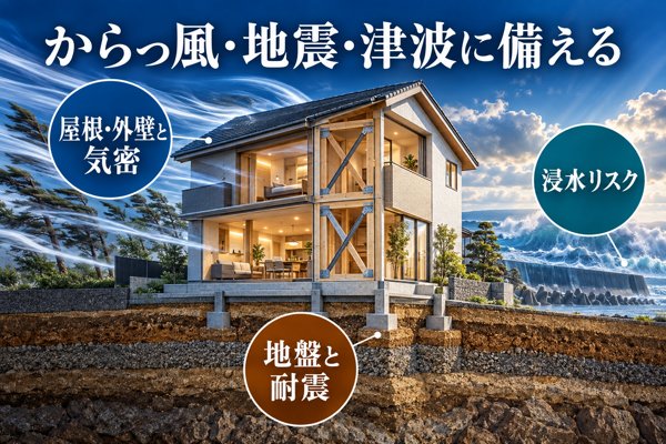 からっ風・地震・津波に備える住まい選び|災害リスクと耐震基準の確認ポイント