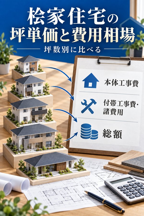 桧家住宅の坪単価69.5〜111.4万円と坪数ごとの費用相場